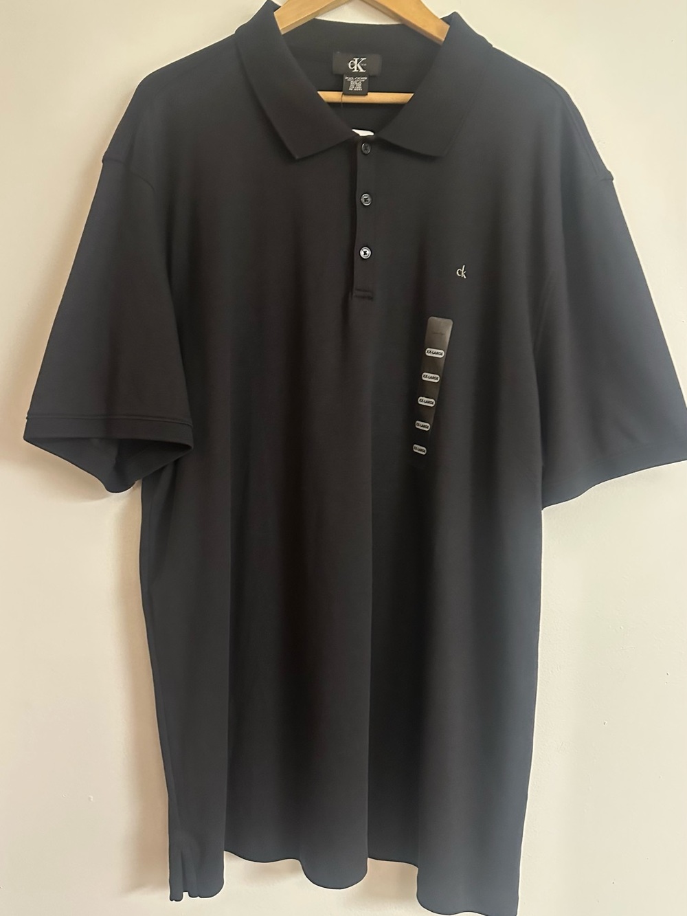 Calvin Klein Black Short-Sleeve Polo with Subtle Logo
